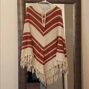 Striped poncho